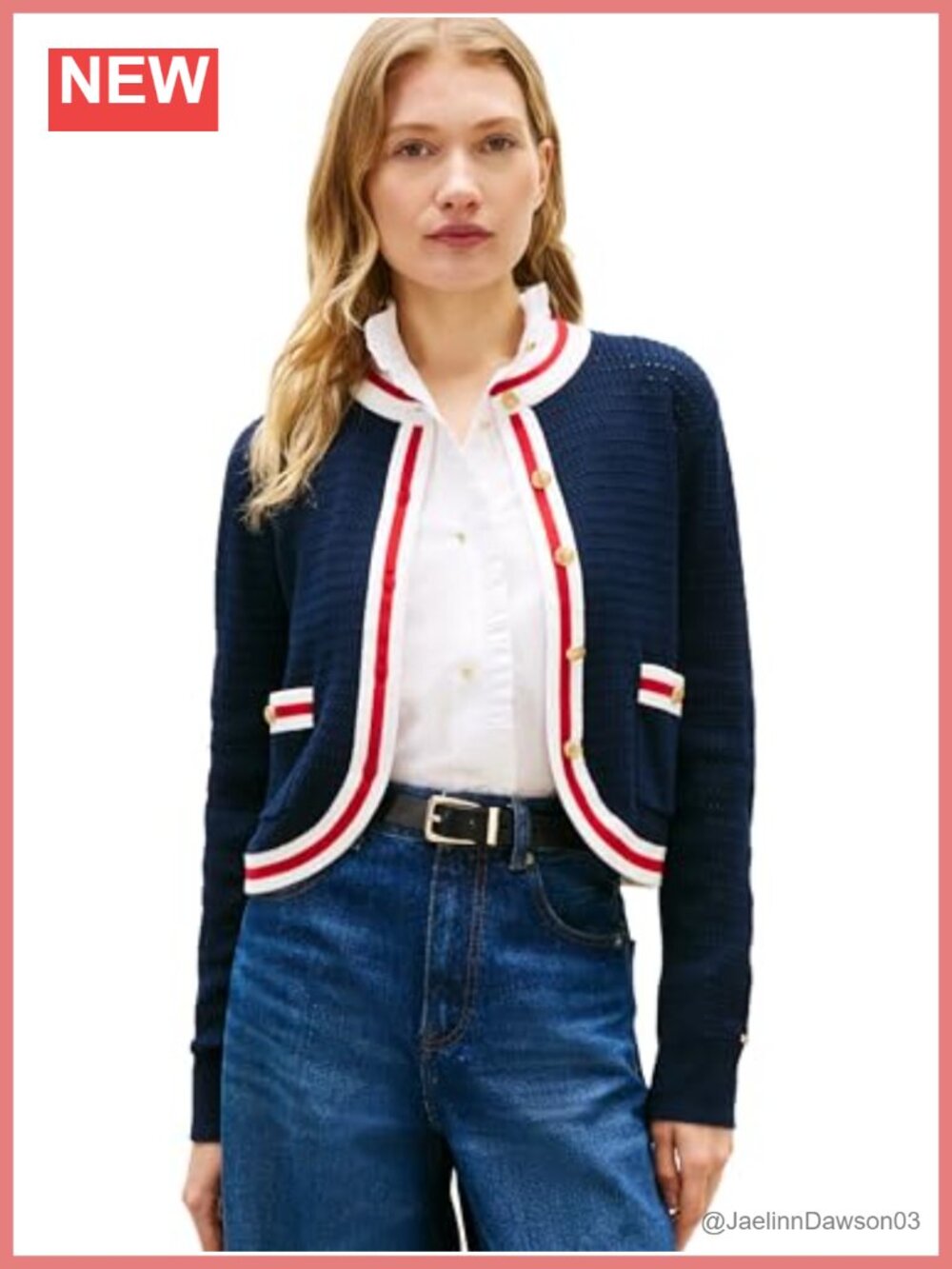 Cropped Cardigan Sweater Lightweight Cotton Crew Neck Button Long Sleeve